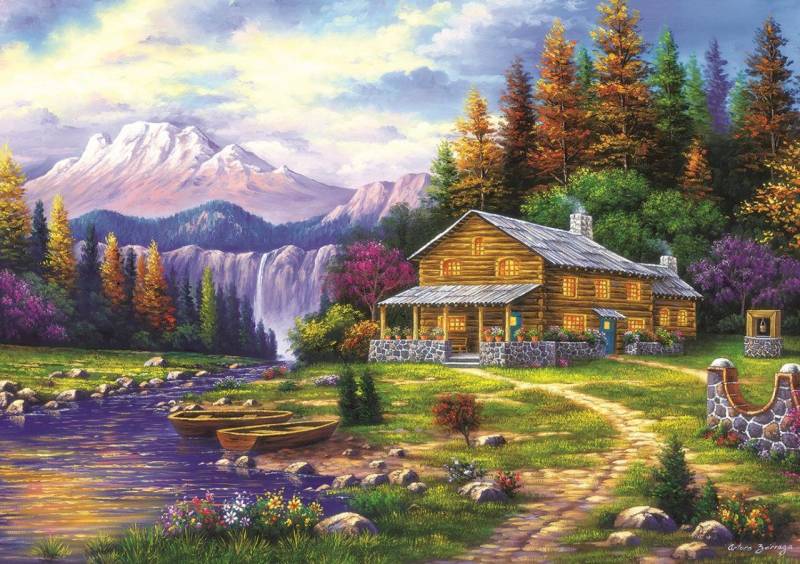 Art Puzzle Sunset in the Mountains 1000 Teile Puzzle Art-Puzzle-4230 von Art Puzzle