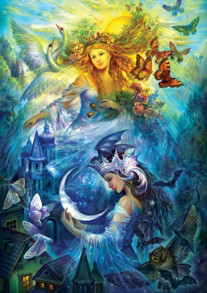 Art Puzzle The Day and Night Princesses 1000 Teile Puzzle Art-Puzzle-5218 von Art Puzzle