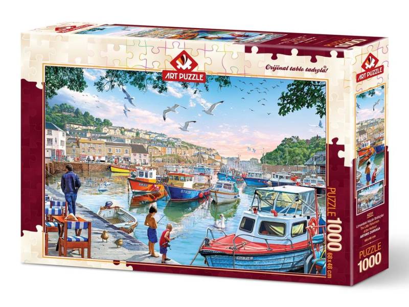 Art Puzzle The Little Fishermen at the Harbour 1000 Teile Puzzle Art-Puzzle-4231 von Art Puzzle