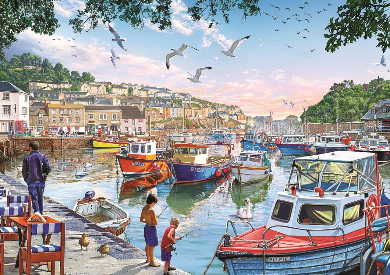 Art Puzzle The Little Fishermen at the Harbour 1000 Teile Puzzle Art-Puzzle-4231 von Art Puzzle