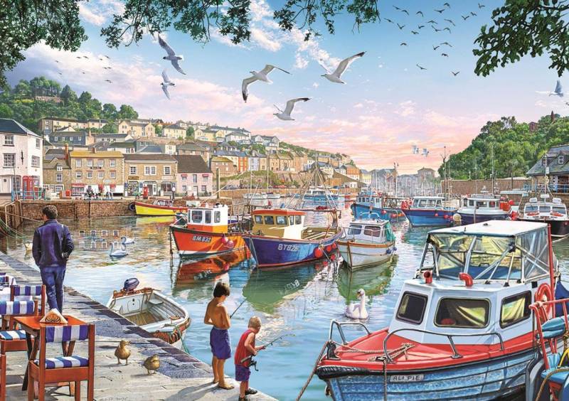 Art Puzzle The Little Fishermen at the Harbour 1000 Teile Puzzle Art-Puzzle-4231 von Art Puzzle
