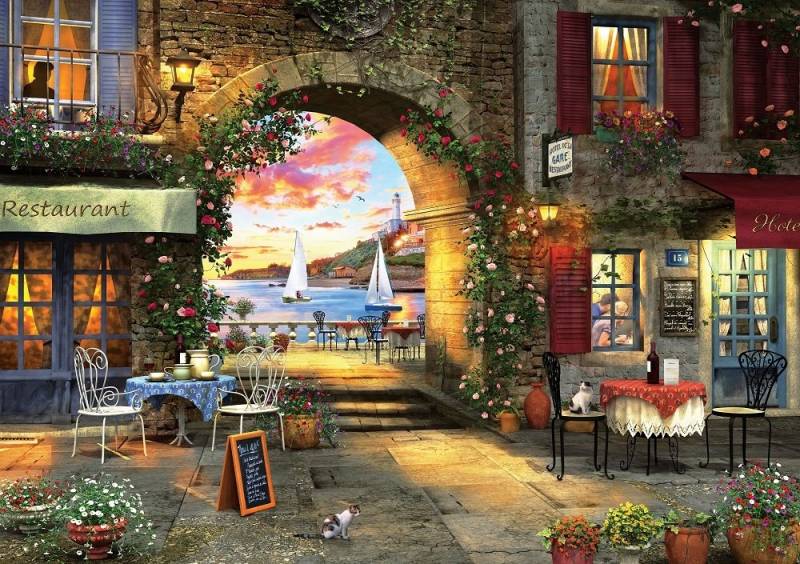 Art Puzzle The Seaside Restaurant 1000 Teile Puzzle Art-Puzzle-5220 von Art Puzzle