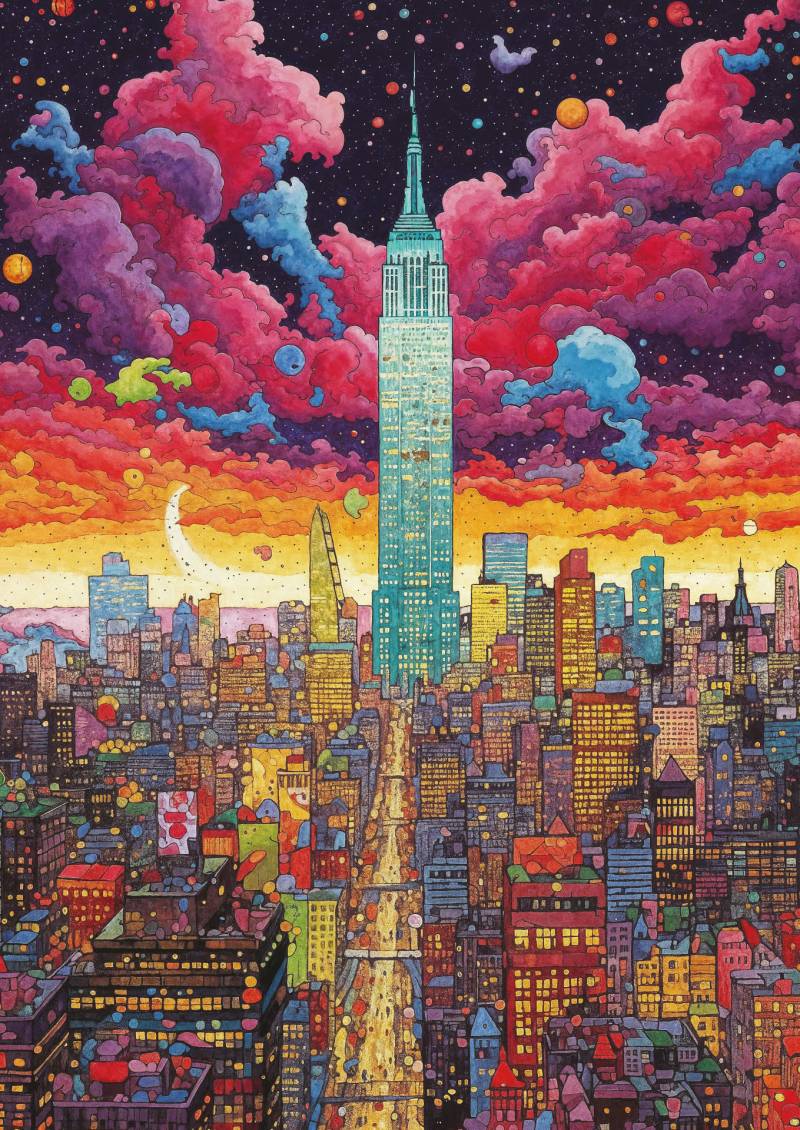 Art Puzzle Wowo Series - Bunte Metropole, New York 1000 Teile Puzzle Art-Puzzle-41030 von Art Puzzle