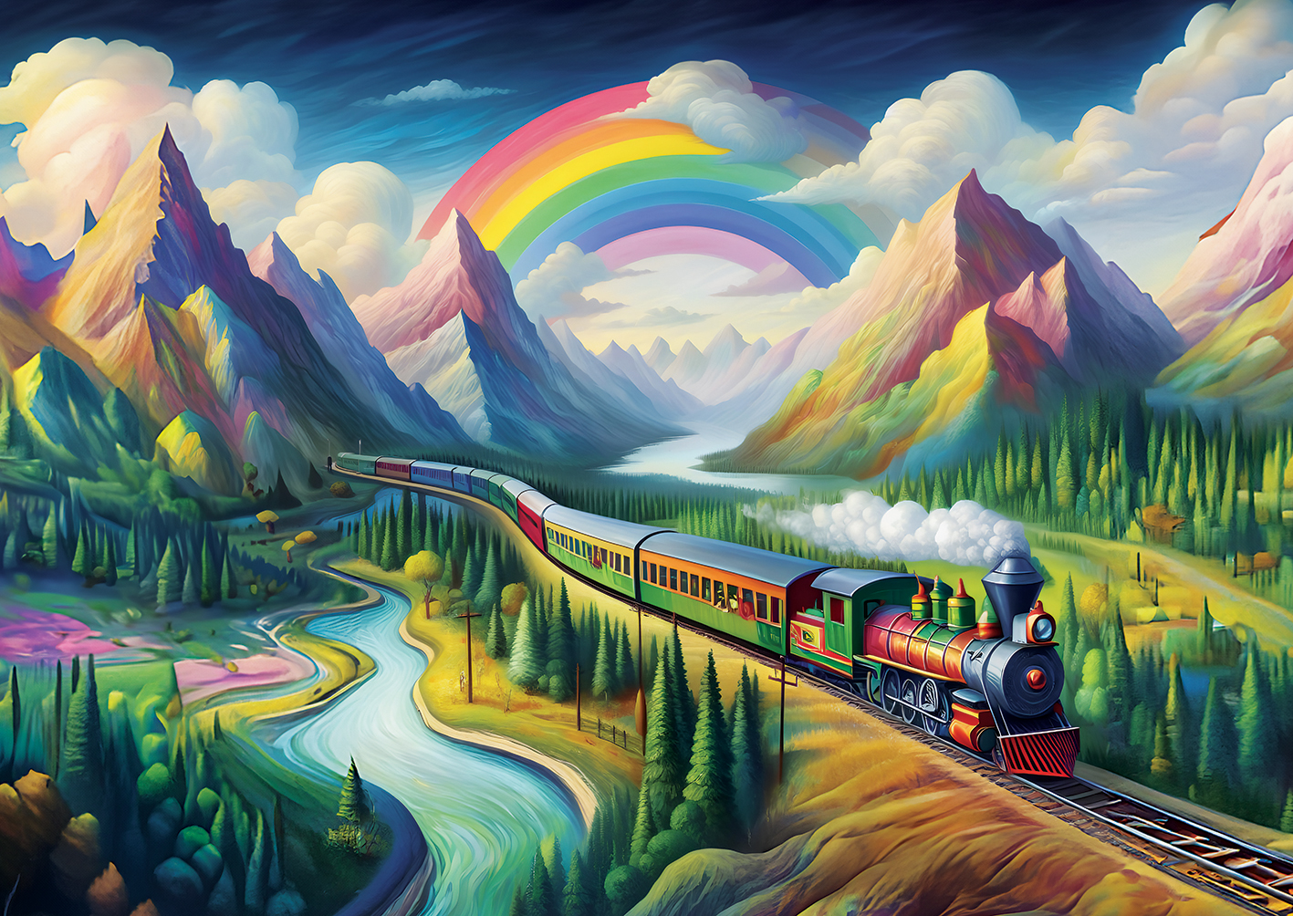 Art Puzzle XXL Teile - Rainbow Express 260 Teile Puzzle Art-Puzzle-5035 Art Puzzle XXL Teile - Rainbow Express 260 Teile Puzzle Art-Puzzle-5035 von Art Puzzle