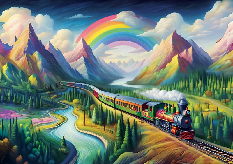 Art Puzzle XXL Teile - Rainbow Express 260 Teile Puzzle Art-Puzzle-5035 Art Puzzle XXL Teile - Rainbow Express 260 Teile Puzzle Art-Puzzle-5035 von Art Puzzle