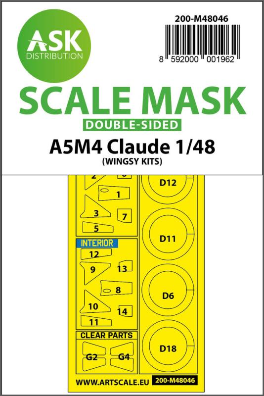 A5M4 Claude - Double-sided painting mask [Wingsy] von Art Scale Kit