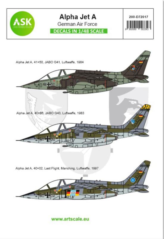Alpha Jet A Bundeswehr, German Air Force Alpha Jet A Bundeswehr, German Air Force von Art Scale Kit