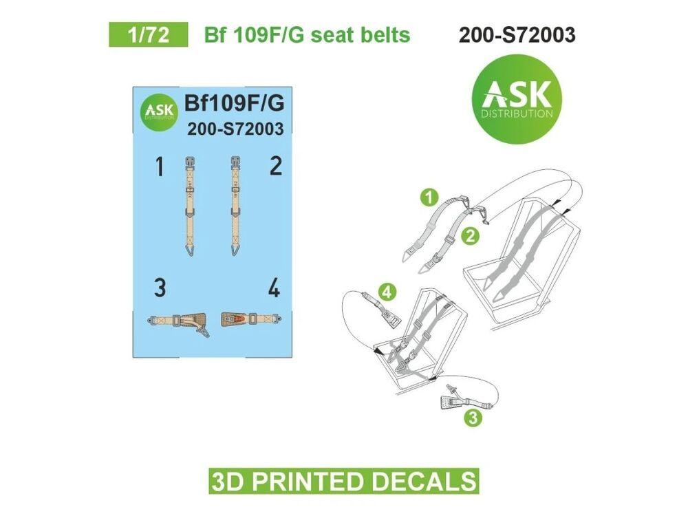 Bf 109F/G seat belts - 3D printed decals Bf 109F/G seat belts - 3D printed decals von Art Scale Kit