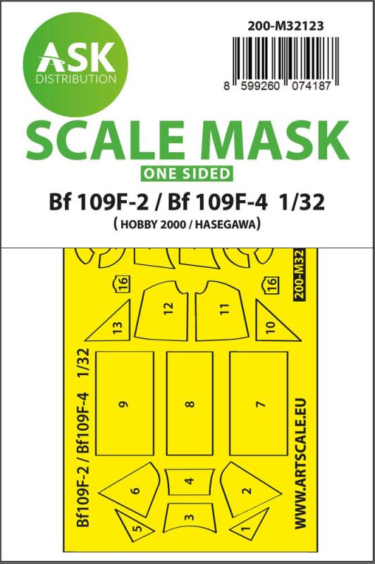 Bf 109F-2 / Bf 109F-4 - One-sided express fit mask [Hasegawa] von Art Scale Kit