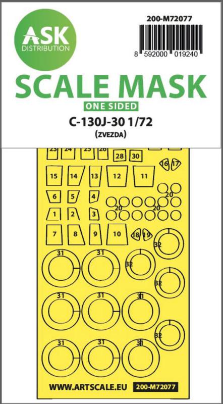 C-130J-30 - One-sided express fit mask [Zvezda] von Art Scale Kit