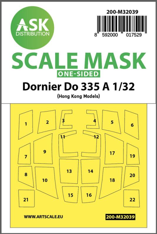 Dornier Do 335A - One-sided mask [HK Models] von Art Scale Kit