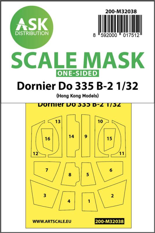 Dornier Do 335B-2 - One-sided mask [HK Models] von Art Scale Kit
