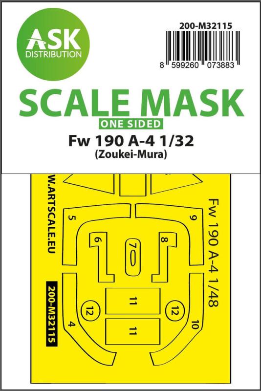 Fw 190A-4 - One-sided express fit mask  [Zoukei-Mura] von Art Scale Kit