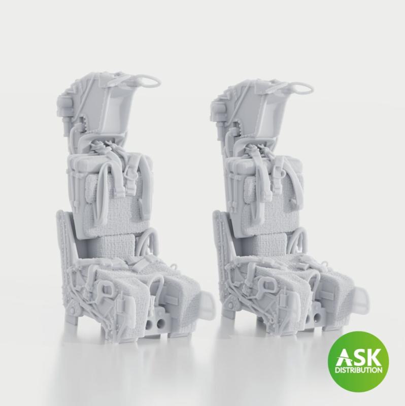 GRU-7A Ejection Seats for F-14A/B Late - with seat belts (2pcs) [Trumpeter] von Art Scale Kit