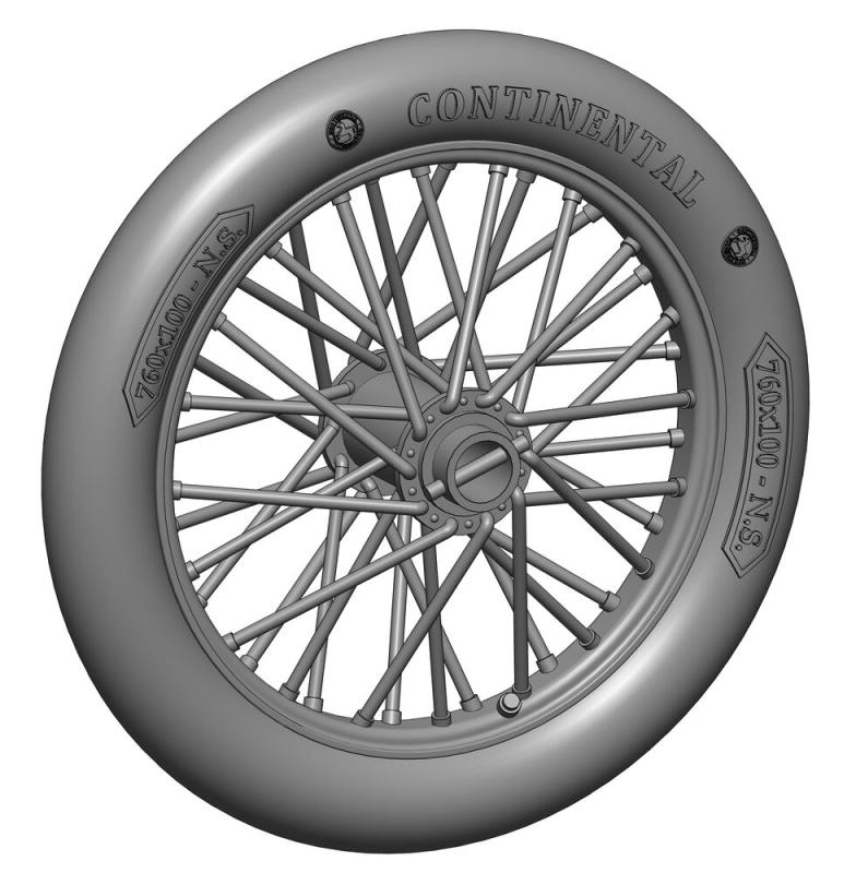 German 760x100 spoked wheels - 1 pair German 760x100 spoked wheels - 1 pair von Art Scale Kit