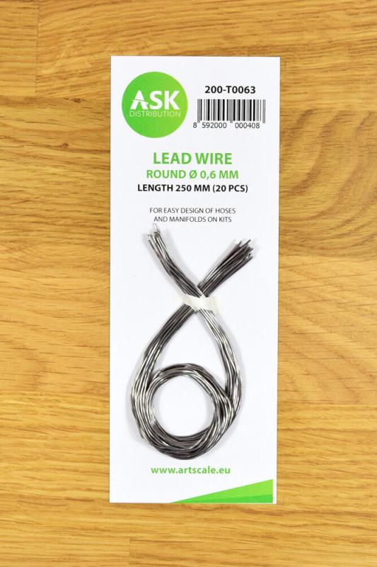 Lead Wire - Round Ã 0,6 mm x 250 mm (cca. 20 pcs) von Art Scale Kit