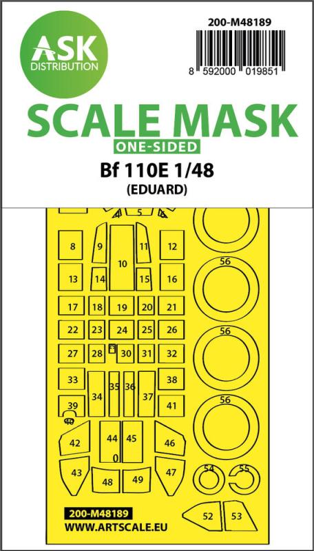 Messerschmitt Bf 110E - One-sided express fit mask [Eduard] von Art Scale Kit