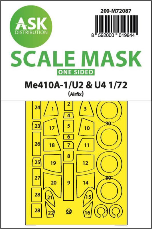 Messerschmitt Me 410A-1/U2 & U4  - One-sided express fit mask [Airfix] von Art Scale Kit