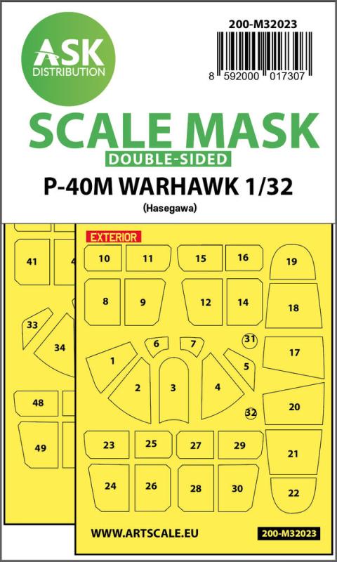 P-40M Warhawk - Double-sided express masks [Hasegawa] von Art Scale Kit