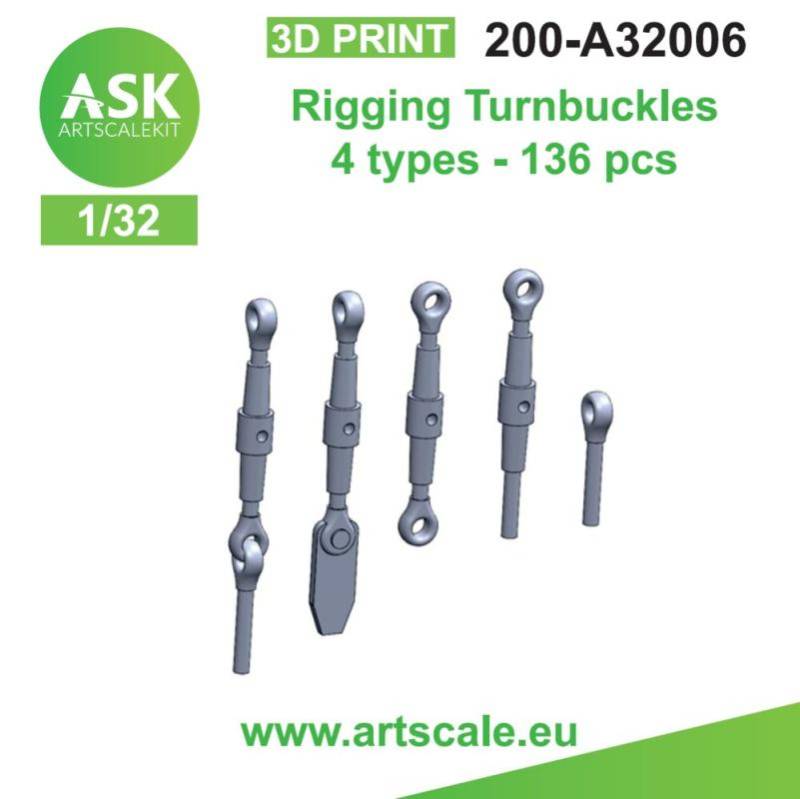 Rigging Turnbuckles - 4 types von Art Scale Kit