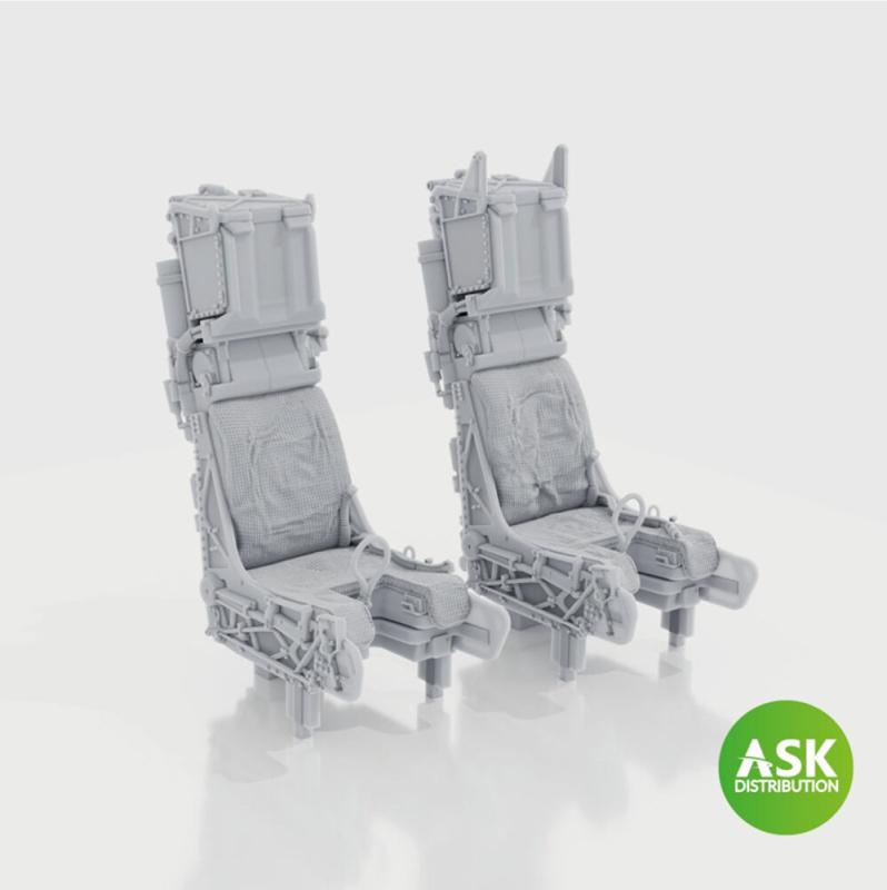 SJU-17 - Ejection seats excluding seat belts - 2 Stück - F-14D - 3D print [Tamiya] von Art Scale Kit