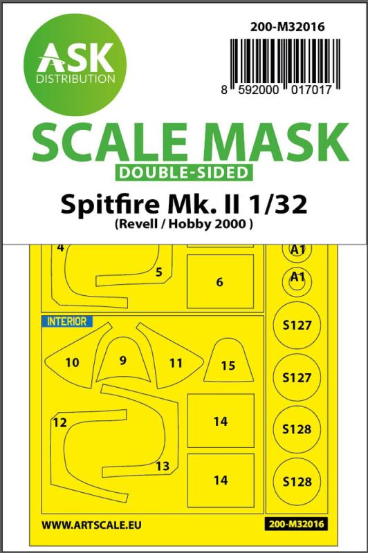 Spitfire Mk.II - Double-sided express masks [Revell] von Art Scale Kit