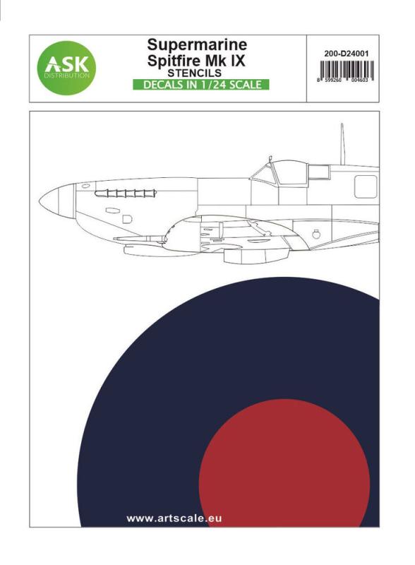 Spitfire Mk.IX - stencils Spitfire Mk.IX - stencils von Art Scale Kit