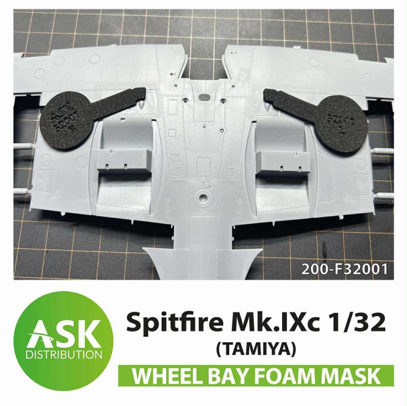 Spitfire Mk.IXc Wheel bays - FOAM flexibel express fit mask [Tamiya] von Art Scale Kit