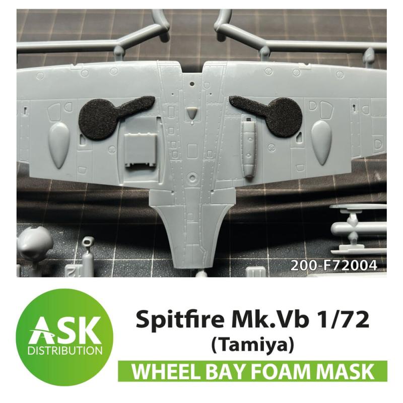 Spitfire Mk.Vb wheel bay FOAM flexibel mask [Tamiya] von Art Scale Kit