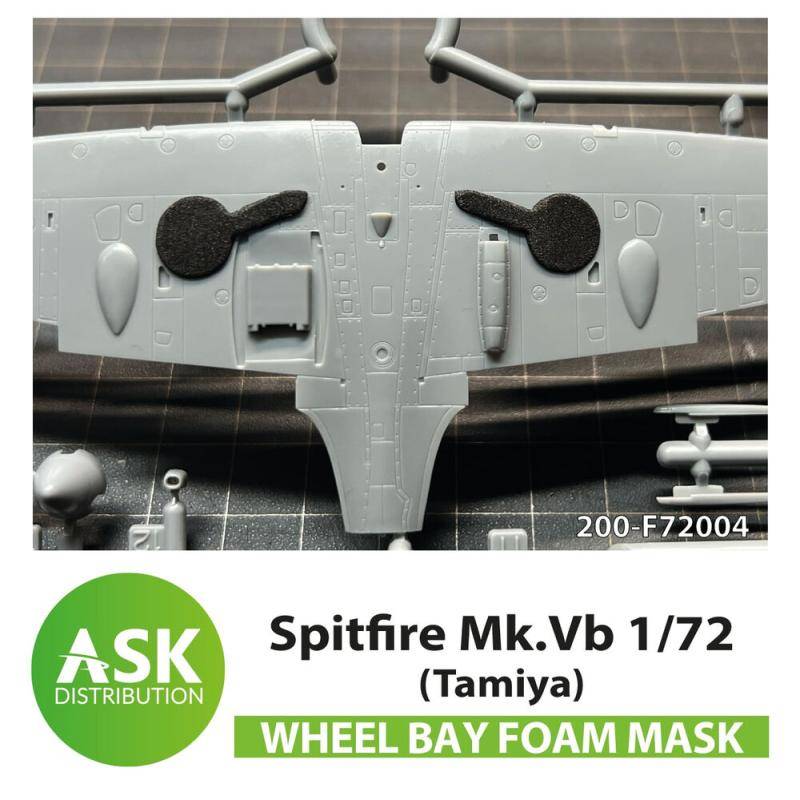 Spitfire Mk.Vb wheel bay FOAM flexibel mask [Tamiya] von Art Scale Kit