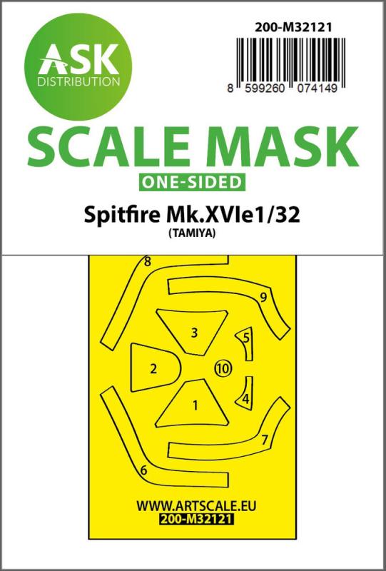 Spitfire Mk.XVIe - One-sided express fit mask [Tamiya] von Art Scale Kit