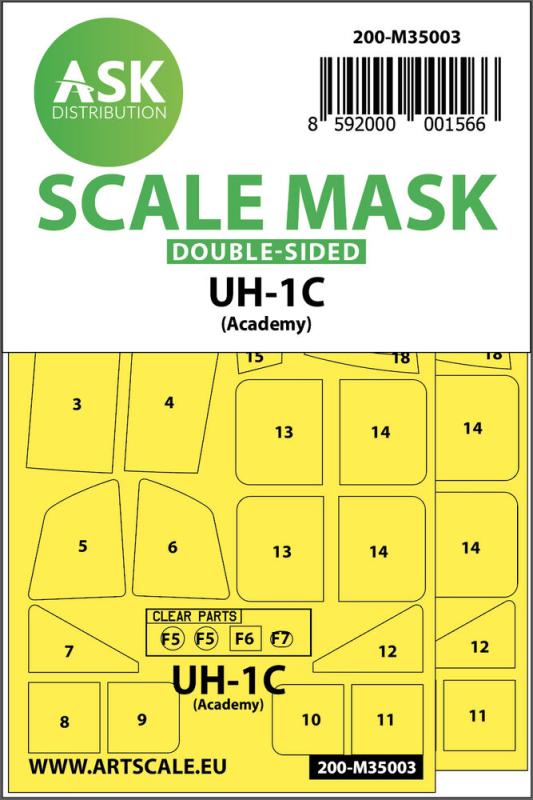 UH-1C - Double-sided painting mask [Academy] von Art Scale Kit