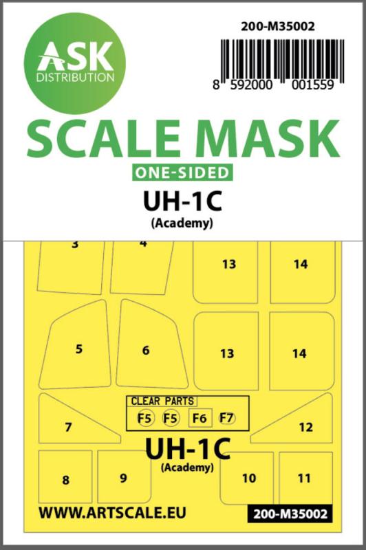 UH-1C - One-sided painting mask [Academy] von Art Scale Kit