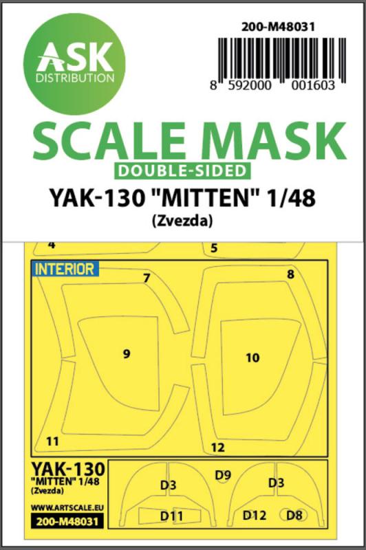 Yak-130 Mitten - Double-sided painting mask [Zvezda] von Art Scale Kit