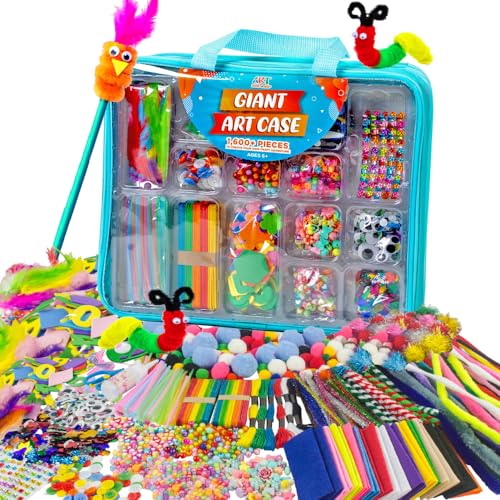 Art with smile Bastelset Kinder 1600+ Stück Scrapbooking Bastelset mit Aufbewahrungsbox, Bastelmaterial Bastelsachen,DIY Kunsthandwerk Bastelkoffer Bastelbedarf für Kinder 4 5 6 7 8 10 Jahre Art with smile Bastelset Kinder 1600+ Stück Scrapbooking Bastelset mit Aufbewahrungsbox, Bastelmaterial Bastelsachen,DIY Kunsthandwerk Bastelkoffer Bastelbedarf für Kinder 4 5 6 7 8 10 Jahre von Art with smile