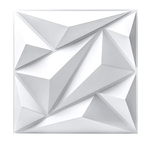 Art3dwallpanels 12 Stück PVC 3D Wandpaneel Diamant für Innenwand Dekor in Weiß Wanddekor PVC Paneel 3D Strukturierte Wandpaneele Insgesamt 3㎡ pro box Art3dwallpanels 12 Stück PVC 3D Wandpaneel Diamant für Innenwand Dekor in Weiß Wanddekor PVC Paneel 3D Strukturierte Wandpaneele Insgesamt 3㎡ pro box von Art3dwallpanels
