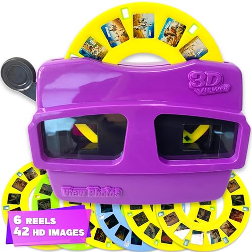ArtCreativity 3D-Sucher für Kinder mit 6 Rollen, Rollen-Viewer mit 42 HD-Bildern – Dinosaurier, Tiere, Weltraum und mehr – vibrierendes Visierspielzeug für Kinder – lustige Geschenkidee von ArtCreativity