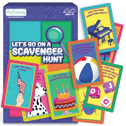 ArtCreativity Road Trip Schnitzeljagd für Kinder – 50 Karten in stabiler Box – Suchen und Finden von Roadtrip-Spielen – Auto-Aktivitäten für Kinder – Reisefreundliche Tasche – Schnitzeljagd-Spiel für ArtCreativity Road Trip Schnitzeljagd für Kinder – 50 Karten in stabiler Box – Suchen und Finden von Roadtrip-Spielen – Auto-Aktivitäten für Kinder – Reisefreundliche Tasche – Schnitzeljagd-Spiel für von ArtCreativity