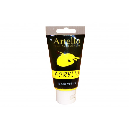 Artello Fine Art Acrylfarbe Neon Gelb 75ml von Artello