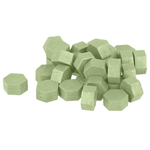 Artemio Wachsperlen, sechseckig, 30 g, Hellgrün von Artemio