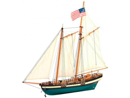 Artesanía Latina - Holzmodellschiff - Amerikanischer Segelschoner Virginia (American Schooner) - Modell 22115, Maßtab 1:41 - Modelle zu bauen – Anfängerniveau von Artesanía Latina