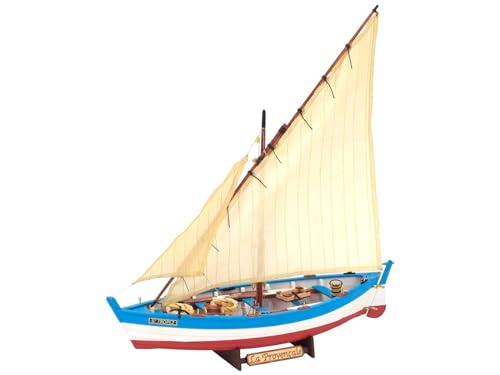 Artesanía Latina - Holzmodellschiff - Französische Fischerboot La Provençale - Modell 19017-N, Maßstab 1:20 - Modelle zu Bauen - Anfängerniveau von Artesanía Latina