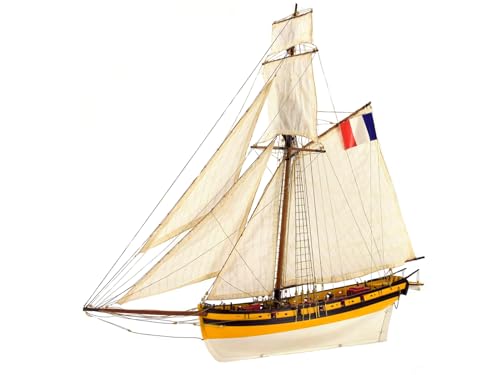 Artesanía Latina - Holzmodellschiff - Französische Kutter Kaperschiff Le Renard - Modell 22401, Maßstab 1:50 - Modelle zu Bauen - Mittleres Niveau von Artesanía Latina