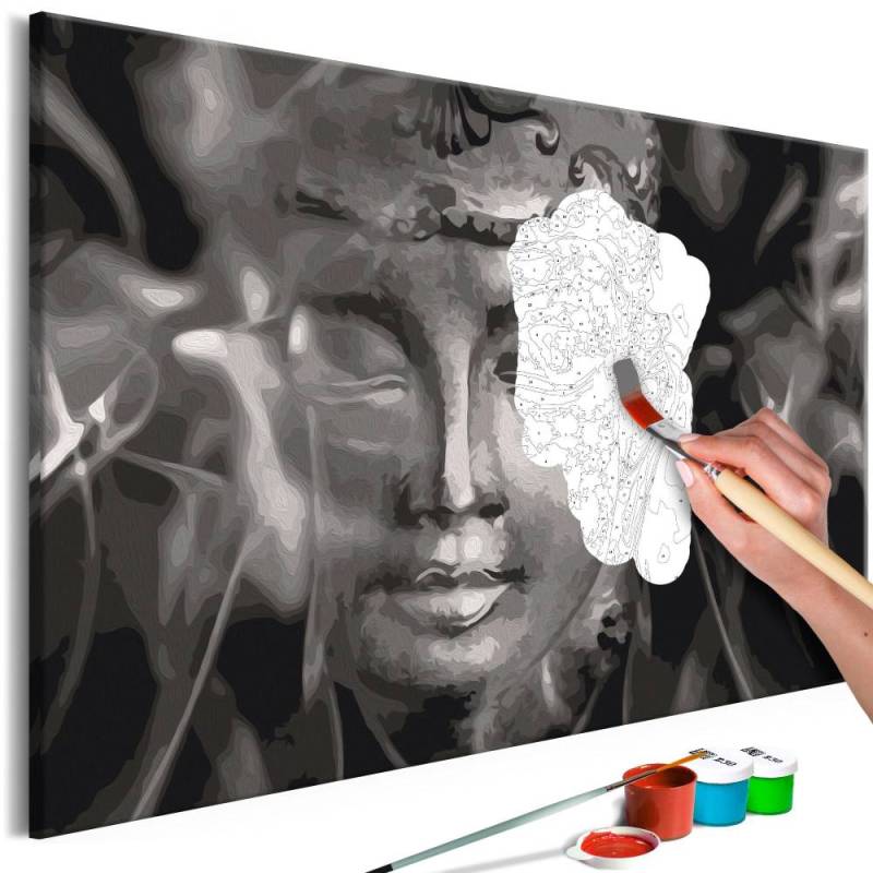 Malen nach Zahlen - Buddha in Black and White von Artgeist