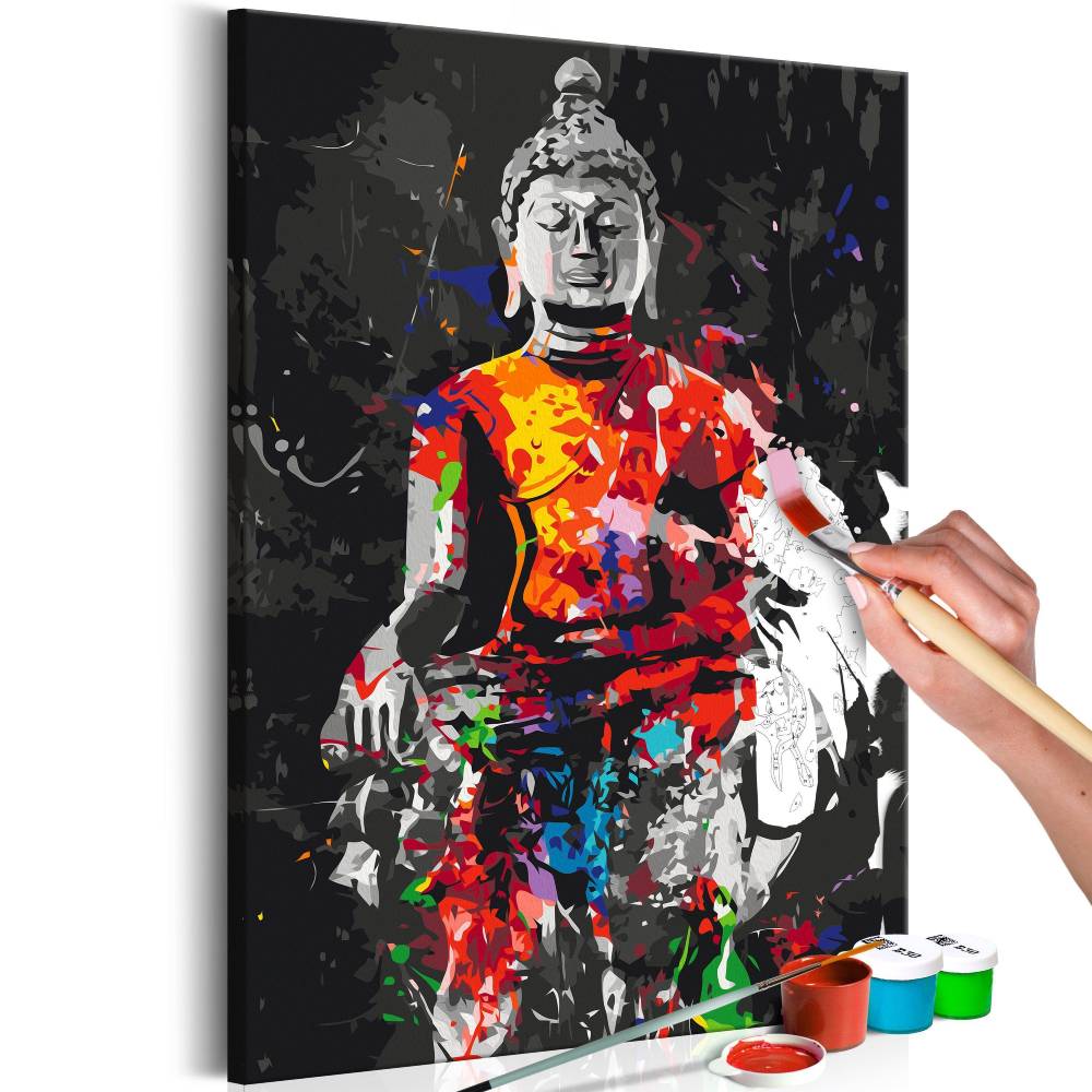 Malen nach Zahlen - Buddha in Colours von Artgeist