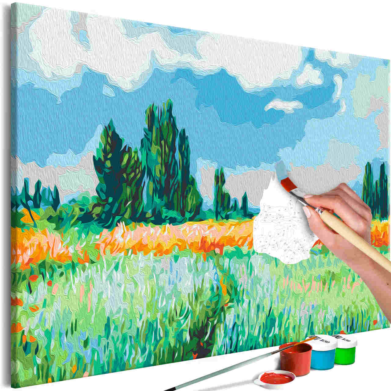 Malen nach Zahlen - Claude Monet: The Wheat Field von Artgeist