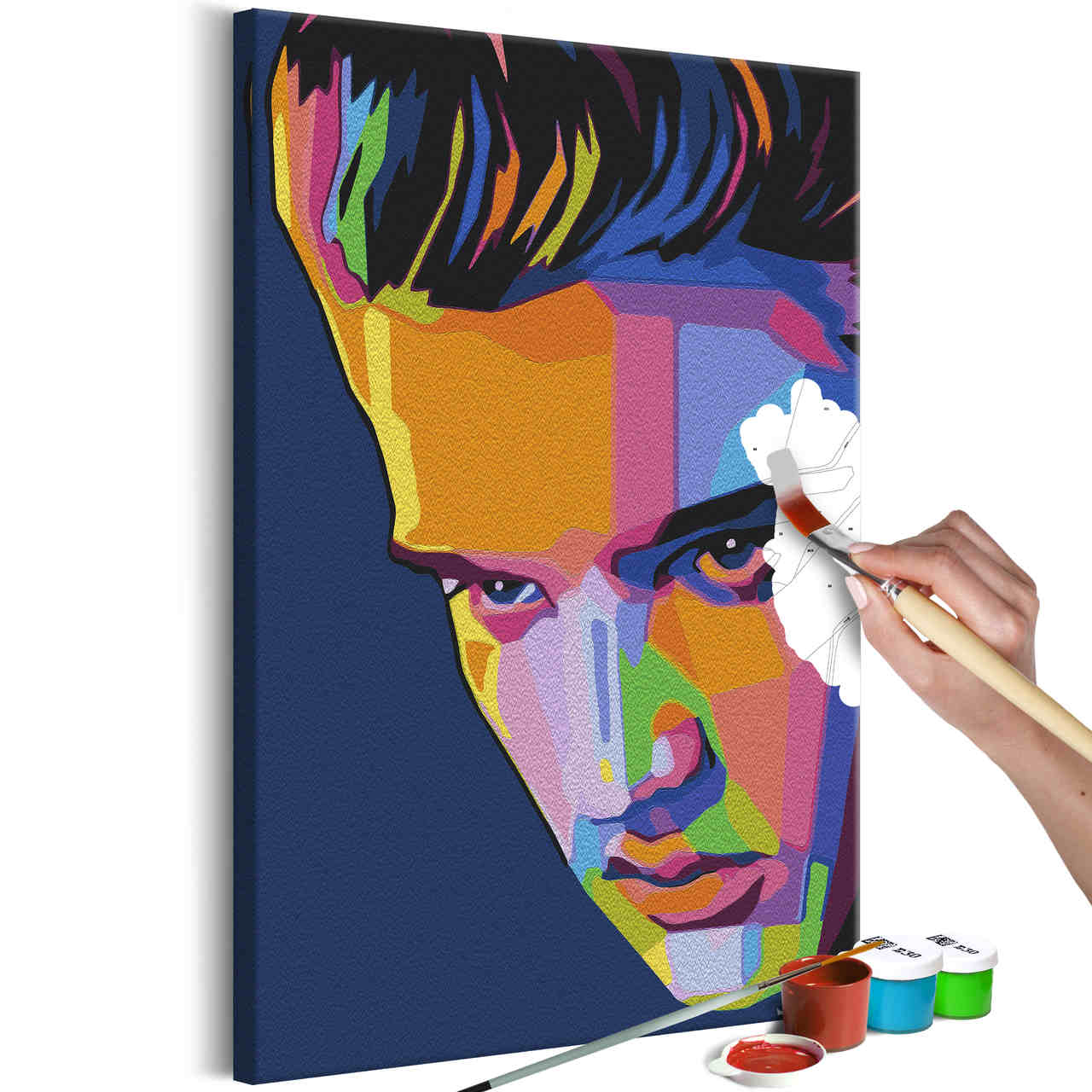 Malen nach Zahlen - Colourful Elvis von Artgeist