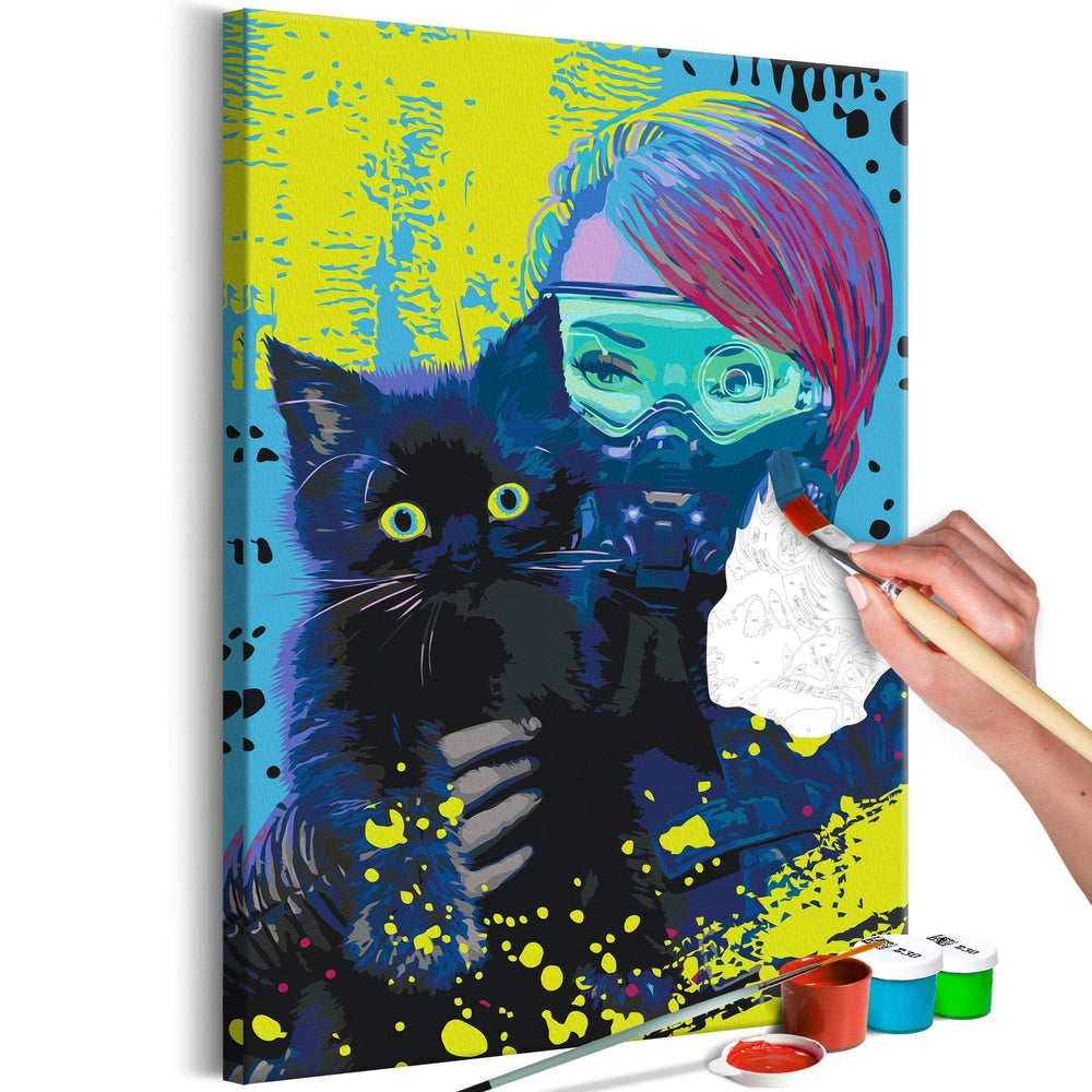 Malen nach Zahlen - Cyber-Kitten Malen nach Zahlen - Cyber-Kitten von Artgeist