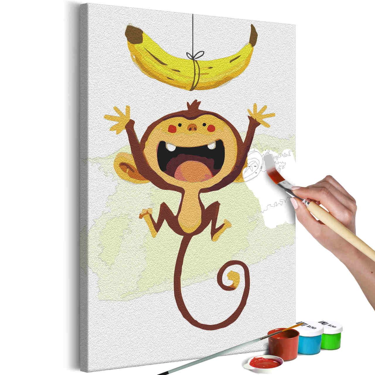 Malen nach Zahlen - Hungry Monkey Malen nach Zahlen - Hungry Monkey von Artgeist