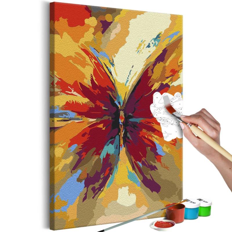 Malen nach Zahlen - Multicolored Butterfly von Artgeist